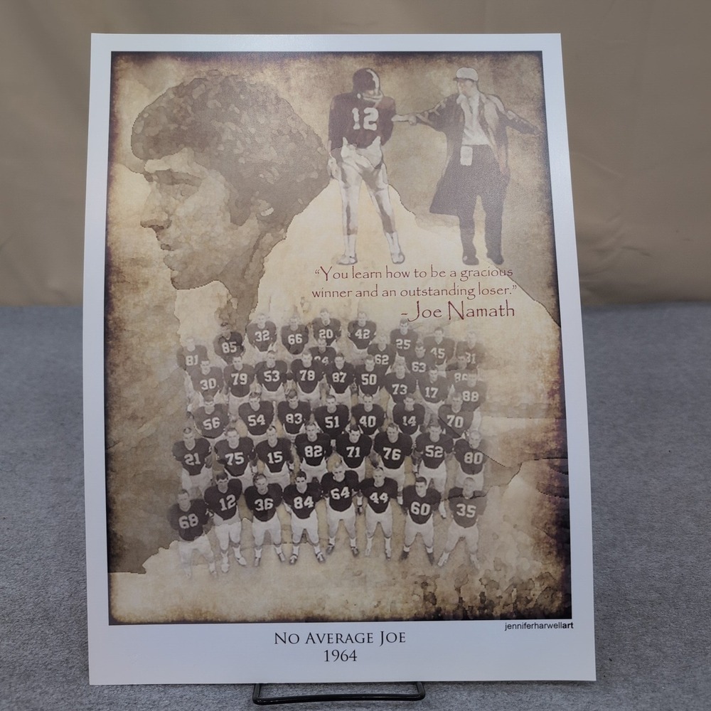 Jennifer Harwell Art History of Alabama Crimson Tide Football Print 13 Piece Set - Picture 12 of 13